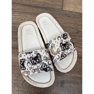 Mel By Mini Melissa Slides Cat Rainbow Flip Flops Girls Sz 1 Scented